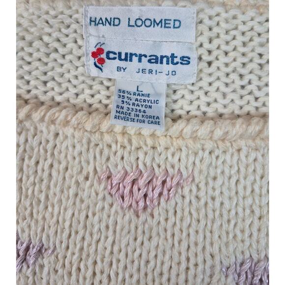 80s 90s Y2k Currants Jeri-Jo Hand Loomed Sweater Vest Pastels Fairy Kei  Sz L - Picture 3 of 4